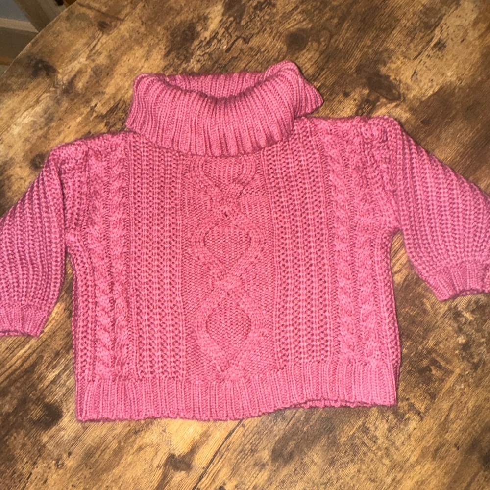 Crazy 8 Fuchsia Cable Knit Sweater - Picture 2 of 3